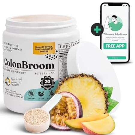 ColonBroom Psyllium Husk Powder Colon Cleanser (Tropical