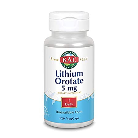 KAL Lithium Orotate 5 milligrams| Low Serving Of Chelate
