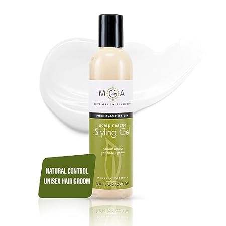 Scalp Rescue Styling Gel， Organic Unisex Formula Controls