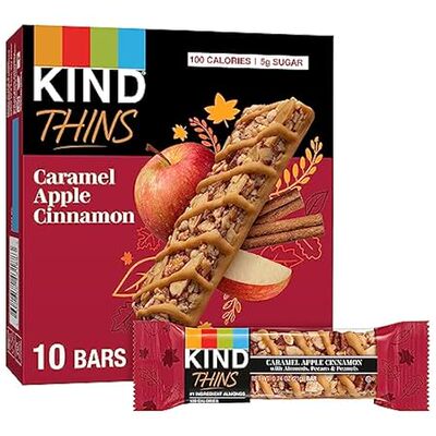 KIND THINS Caramel Apple Cinnamon with Almonds， Pecans， &