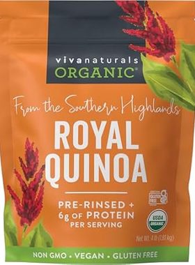 Viva Naturals Organic Quinoa， 4 lb - Plant Based Protein，
