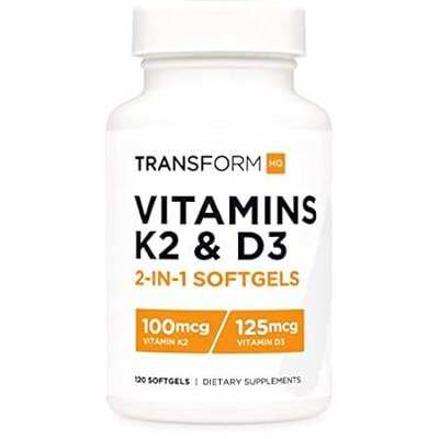 TransformHQ Vitamin K2 (MK7) (100mcg) + Vitamin D3 (5000