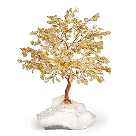 KARMA AND LUCK， Real Citrine Crystal Feng Shui Tree of Li