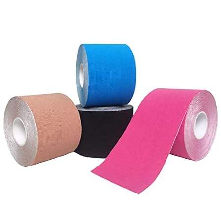 ZFURT Breathable Cotton Kinesiology Tape，4 Rolls 16ft Wat