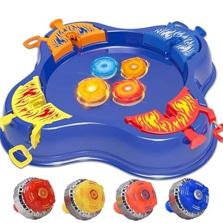 Spinning Top Toy， 4 Light Up Spinning Top Burst Gyro Toys