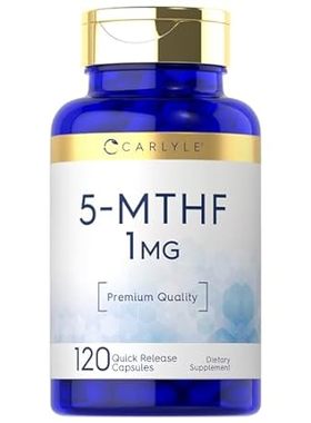 Carlyle 5-MTHF L Methylfolate 1mg | 120 Capsules | Non-GM