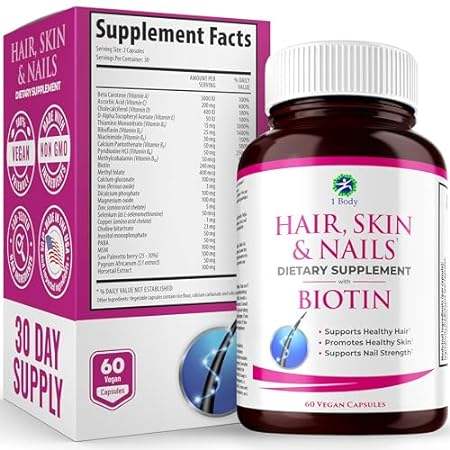 Hair， Skin， and Nails Vitamins – Each Bottle Contains Bio