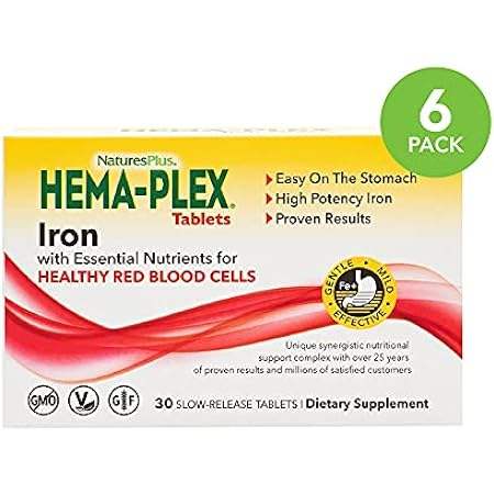 NaturesPlus Hema-Plex Iron - 30 Sustained Release Tablets