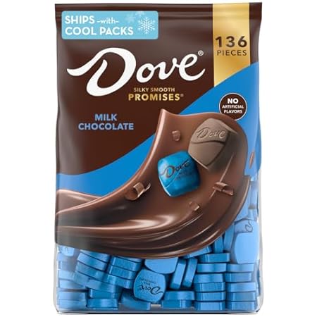 DOVE PROMISES Milk Chocolate Candy， 136 Ct Bulk Bag