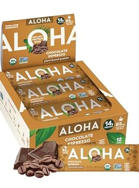ALOHA Organic Plant Based Protein Bars - Chocolate Espres