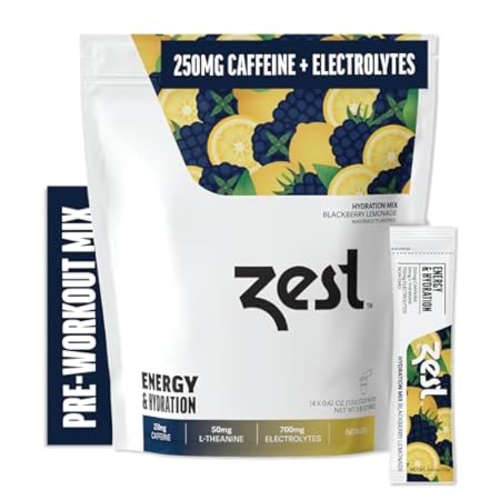 Zest Energy Drink Powder 250mg - Pre Workout Powder Drink