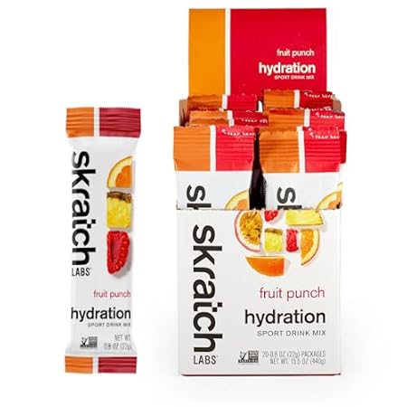 Skratch Labs Hydration Packets - Hydration Drink Mix， Fru