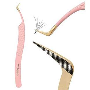 Diamond Twe Grip Extension Tweezers Eyelash Lash Ms.Queen