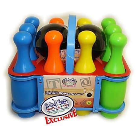 Matty's Toy Stop 10 Pin Multi-Color Deluxe Plastic Bowlin