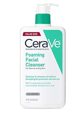 CeraVe Foaming Facial Cleanser | Daily Face Wash for Oily