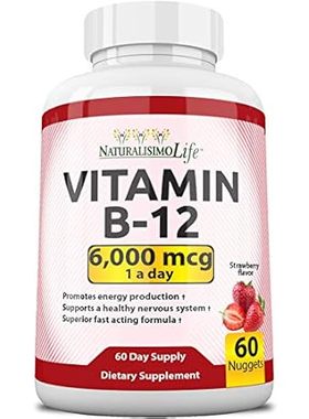 NaturalisimoLife Vitamin B12 6，000 mcg Maximum Strength F