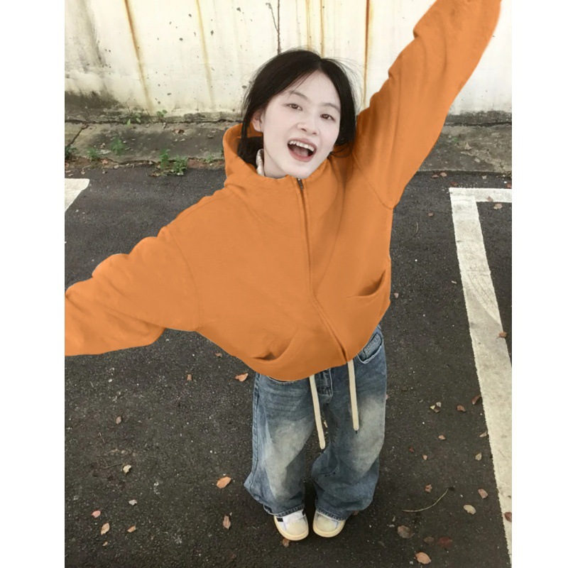 初春韩系穿搭灰色连帽卫衣开春外套女款春秋季2025新款春装慵懒风