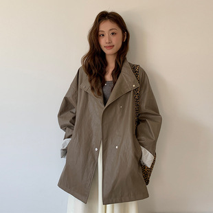 立领慵懒感PU女式 TAKE 新款 2025秋季 皮衣外套女皮夹克 十三行女装