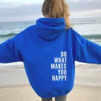 American retro laid-back print pure English fleece heavy pink hooded sweatshirt for women, loose and casual European and American hoodie thumbnail 8
