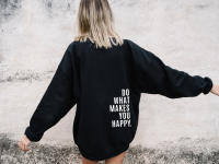 American retro laid-back print pure English fleece heavy pink hooded sweatshirt for women, loose and casual European and American hoodie thumbnail 2