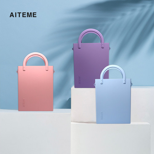 aiteme2021新款硅胶质感小方包