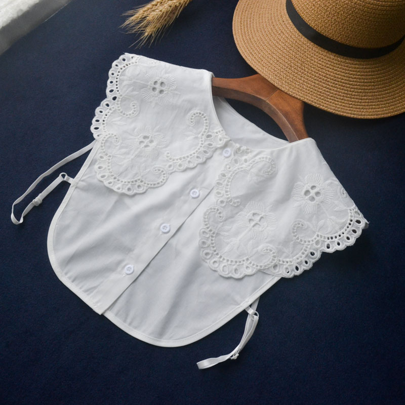 纯棉绣花假领2025新款韩版时尚百搭假衬衫女士毛衣连衣裙打底领子