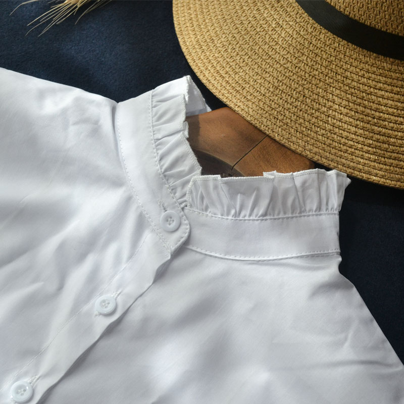 纯棉假领 立领假领子女 春秋新款韩版简约百搭假衬衫女士花边立领