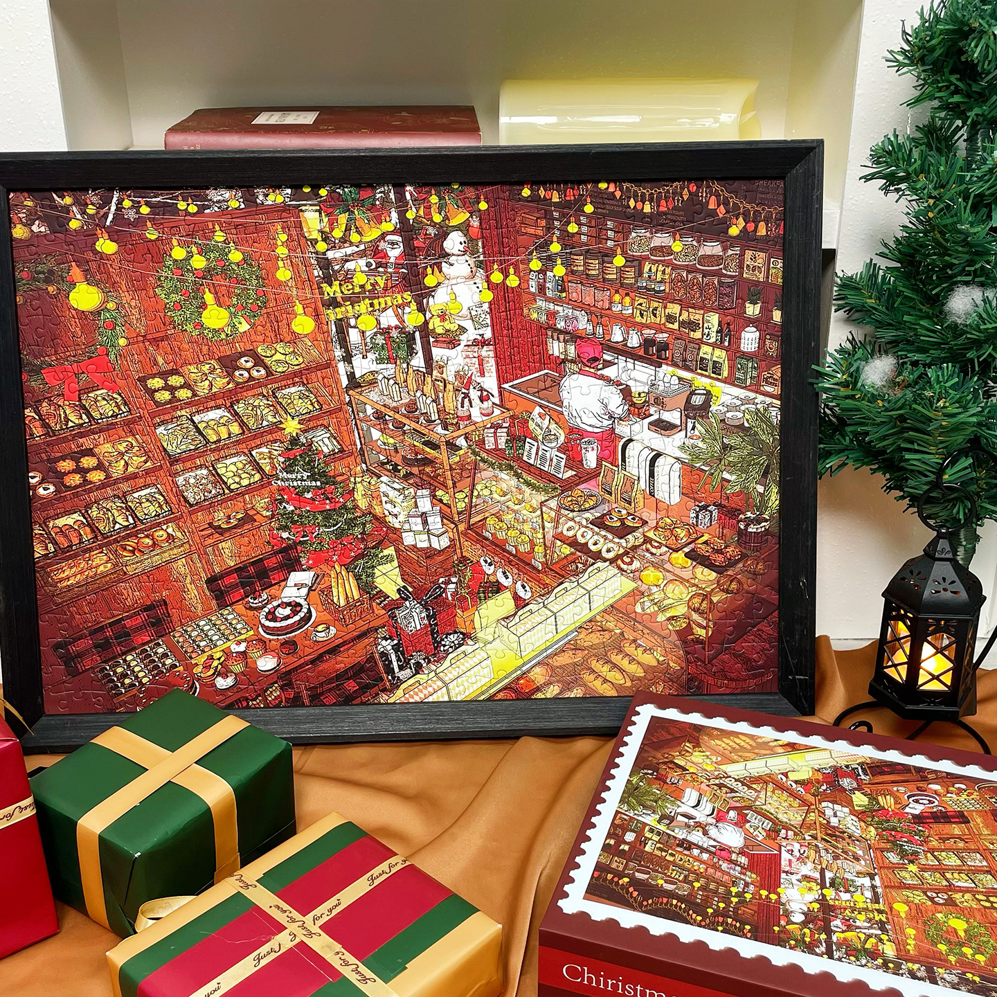 TKX圣诞面包房丝绒拼图500片