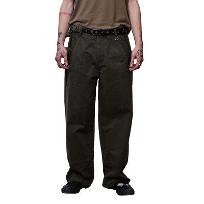 宽松直筒分割休闲长裤