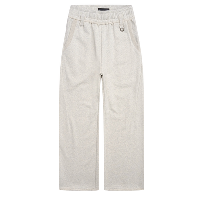 CMF散边立体剪裁花灰针织长裤