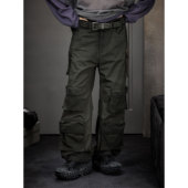 高街vibe多口袋机能工装 裤 男宽松秋冬重磅运动休闲裤 CMF美式 长裤