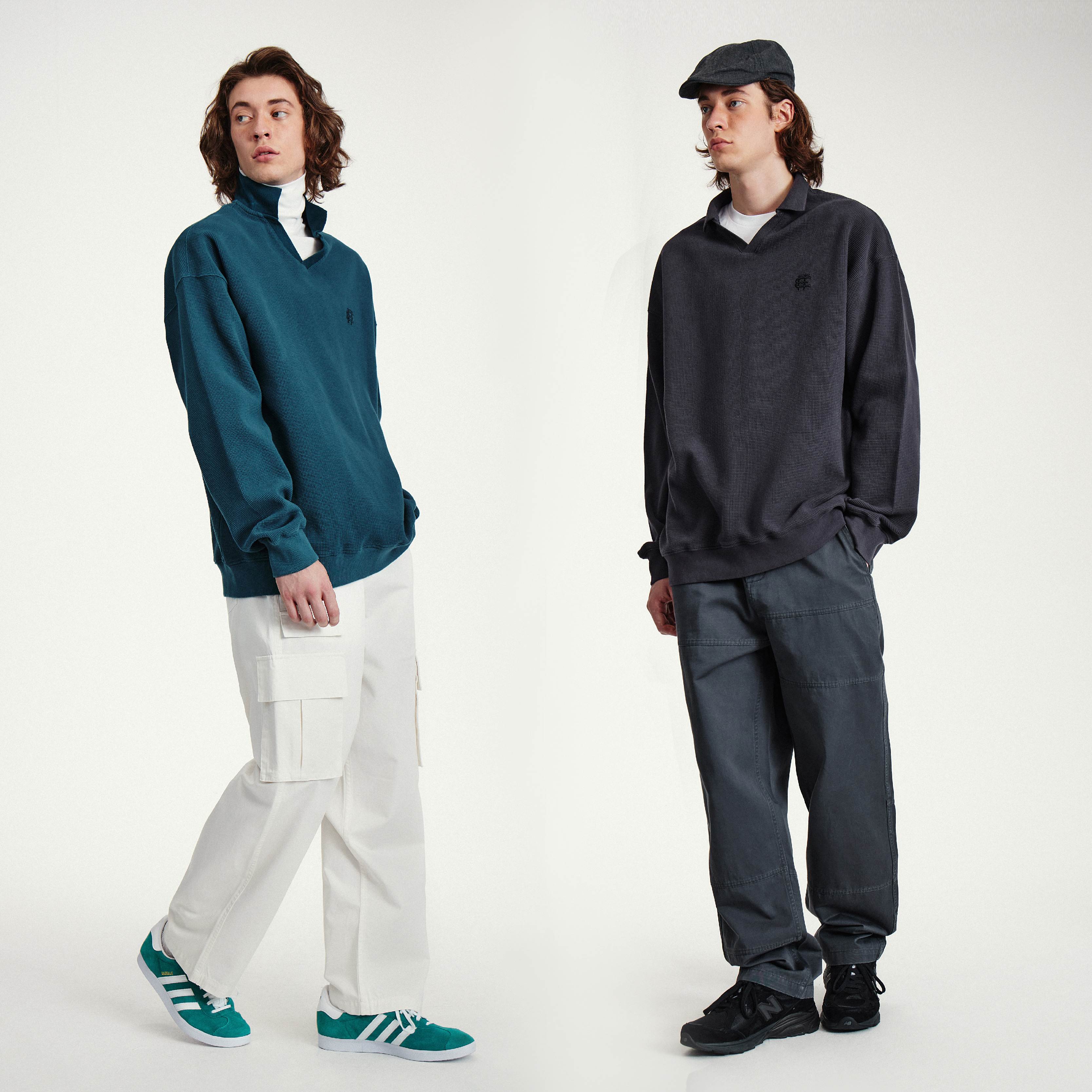 POLO领CMF英伦复古v领卫衣