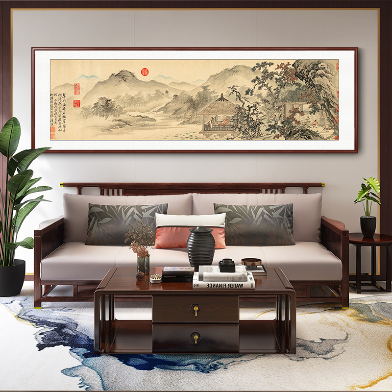 唐寅客厅装饰画中式古代名画