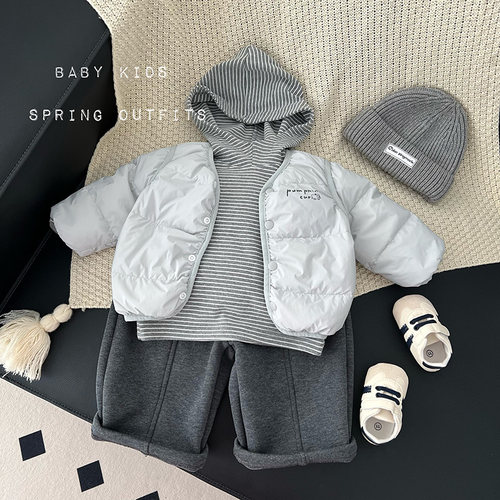 ins风男宝宝冬装衣服冬季婴幼儿童薄款羽绒外套外出轻薄羽绒内胆