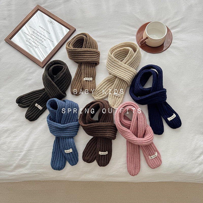 儿童秋冬韩版纯色长条针织围脖男女宝宝冬季时尚百搭保暖毛线围巾,童装/婴儿装/亲子装,围巾,淘宝优惠券,粉丝福利购,淘宝优惠卷