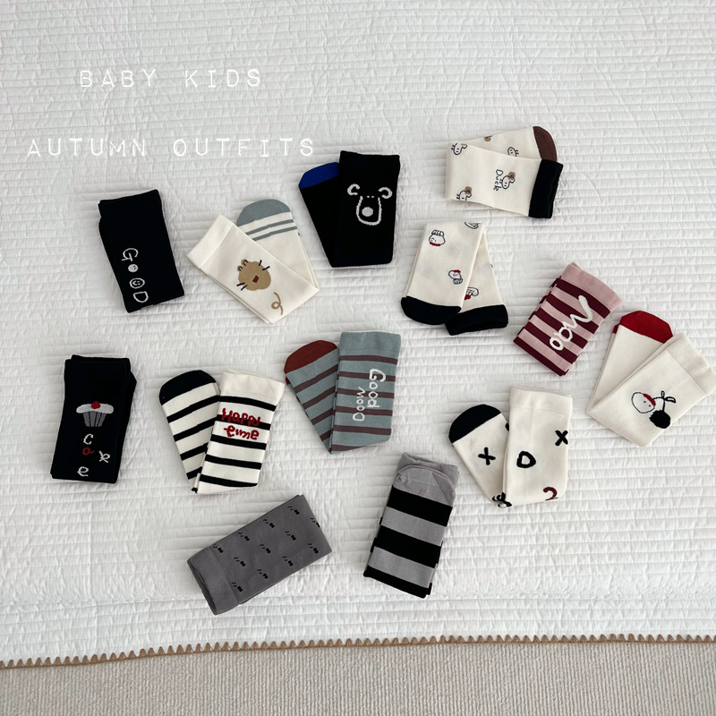 春秋韩版百搭无跟中筒袜