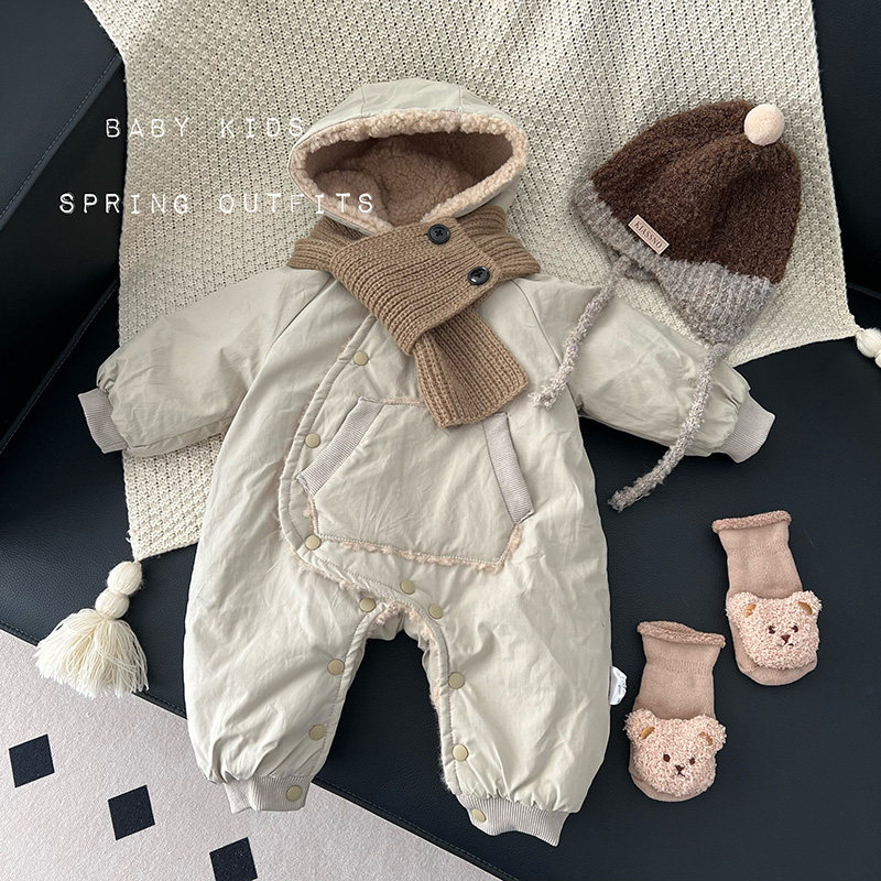 男宝宝冬装韩版加棉加厚全开扣连体衣婴幼儿冬季加绒保暖外出爬服,童装/婴儿装/亲子装,连身衣/爬服/哈衣,淘宝优惠券,粉丝福利购,淘宝优惠卷