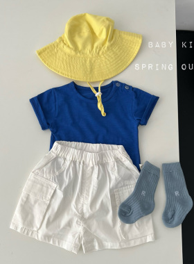 男女夏季白色工装短裤婴幼儿童薄款百搭洋气裤子外出透气舒服裤子