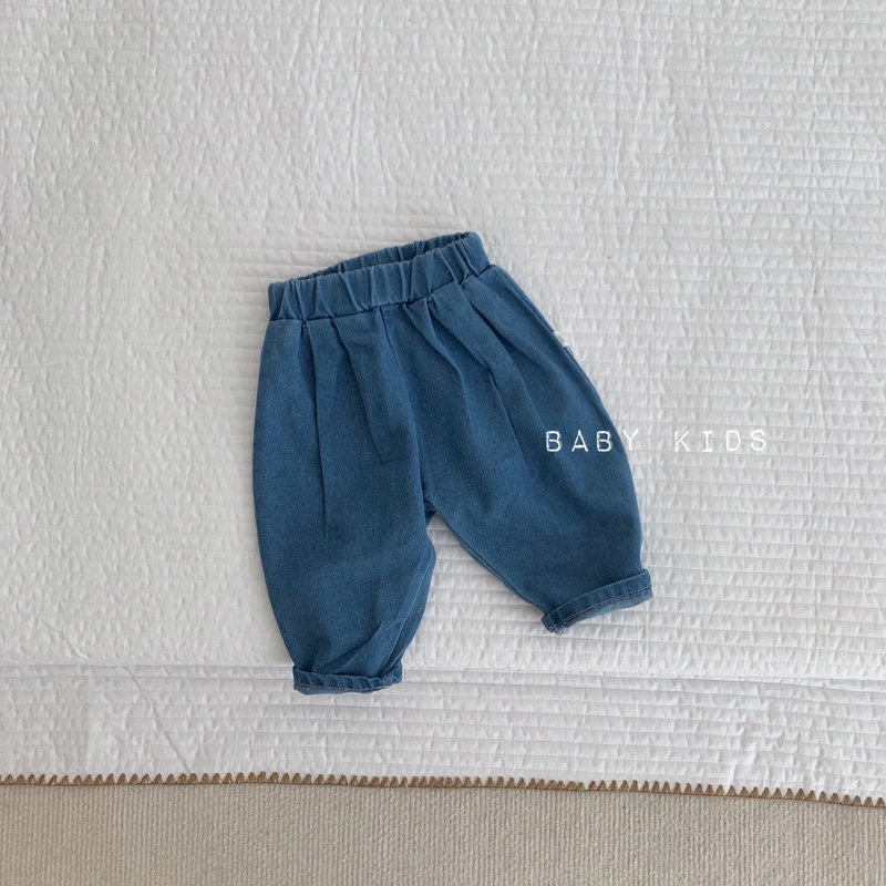 INS春秋宝宝牛仔哈伦裤婴幼儿童韩版宽松百搭大PP萝卜裤外出长裤