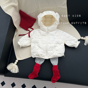 男女宝宝冬装衣服婴幼儿羽绒服可爱超萌连帽轻薄羽绒内胆冬季外套