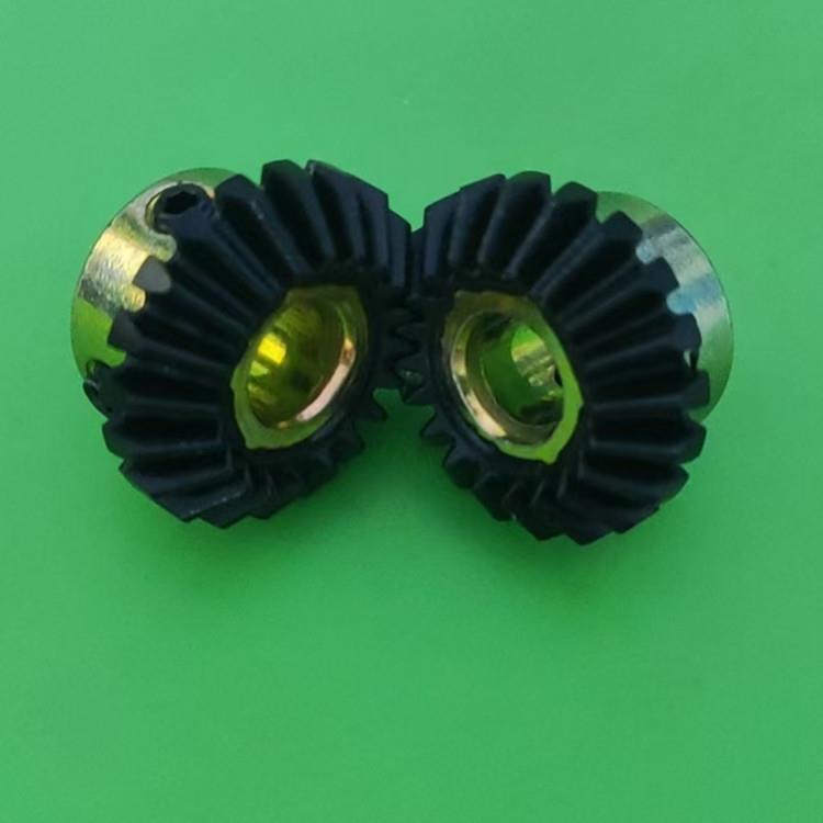 厂家现货批量供应1.25模20齿直锥伞齿轮垂直转向转角齿轮尼龙塑料