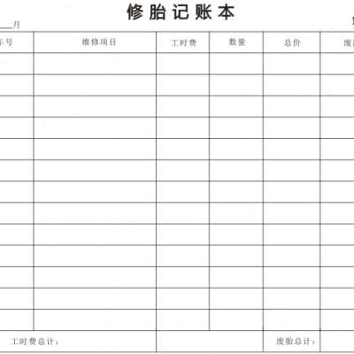 定制专用汽车修理厂维修店轮胎记账本子登记录表费用报价开单收据