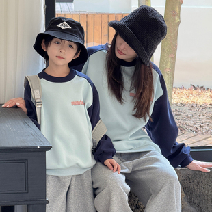 亲子装秋冬装一家三四口母子母女全家装宽松嘻哈风运动儿童卫衣潮