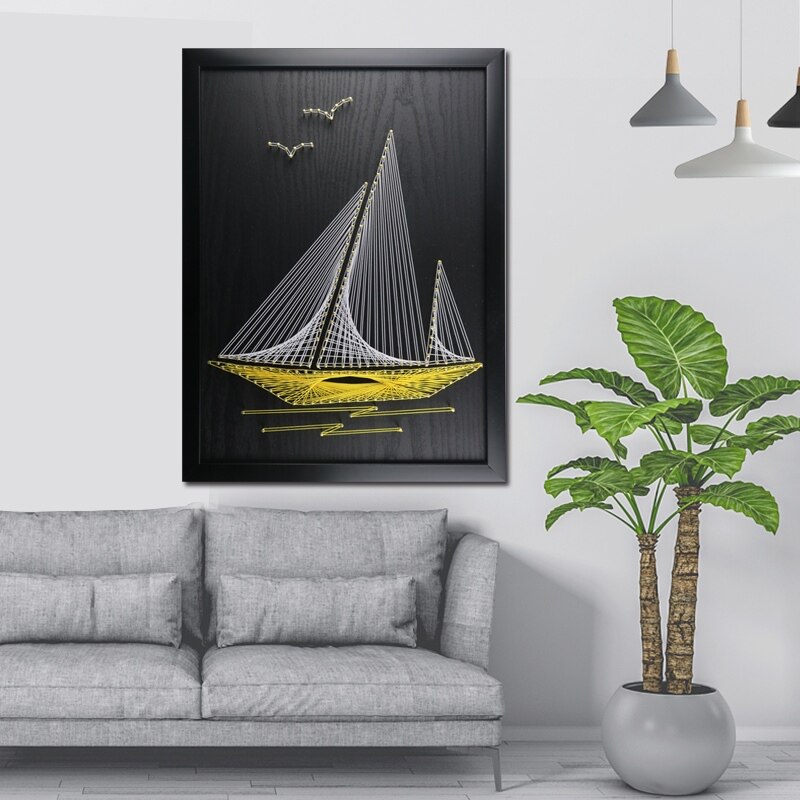Wire-wound Painting Manual diy Material Science String nail Winding make Twine yarn three-dimensional Wool Decorative painting Simplicityin the Home accessories , Decorative painting ,  DIY/Digital painting  category - from Buy2taobao.com to provide professional Taobao agent buy service