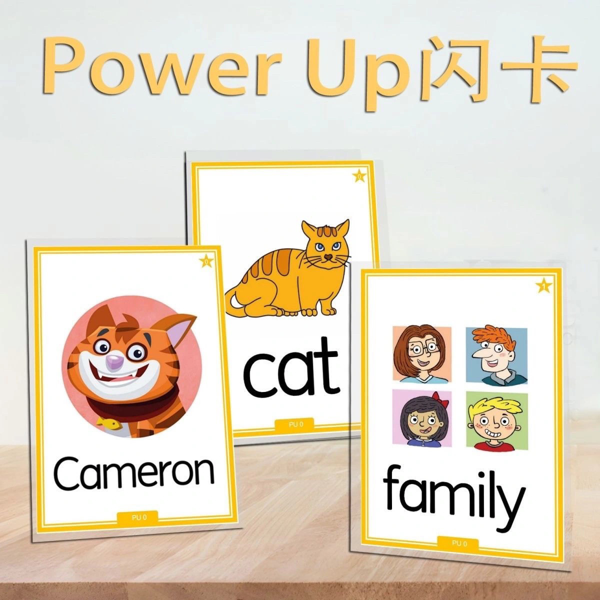 剑桥PowerUp少儿英语单词教学闪卡PU01234教师教具铜版纸塑封