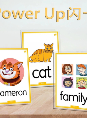 剑桥PowerUp少儿英语单词教学闪卡PU01234教师教具铜版纸塑封