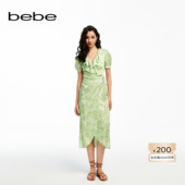 气质印花长款 bebe夏季 系列女士薄款 连衣裙250034