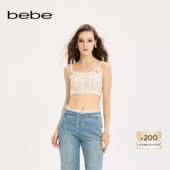 女士含羊毛羊驼毛细吊带背心330204 新款 博主同款 bebe2025秋季