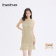 女士圆领套头镂空流苏无袖 bebe2025秋季 新款 设计感铅笔裙330901