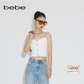 吊带针织上衣181204 bebe春夏系列女士气质短款 经典 延续